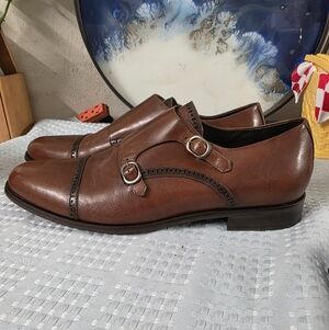 MARC JOSEPH NEW YORK Men's Leather Double Monk Dress Shoe size 13